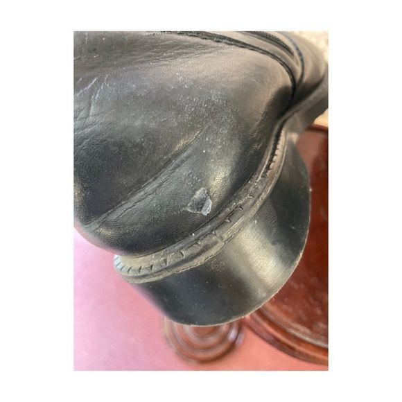 Vintage Pajar Black Leather Boots Genuine Shearling Lining Sz 10 Men's - Picture 15 of 16